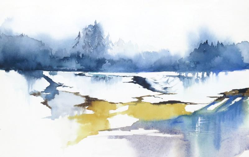 Landschaften im Aquarell: Winterliche Motive