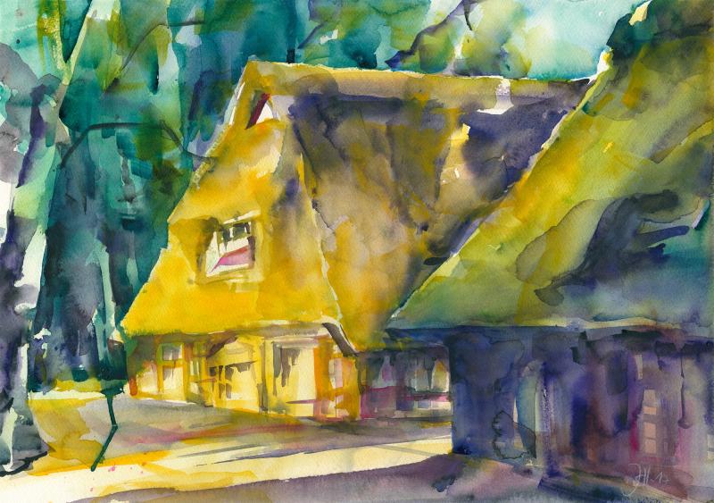 Expressive Aquarellmalerei