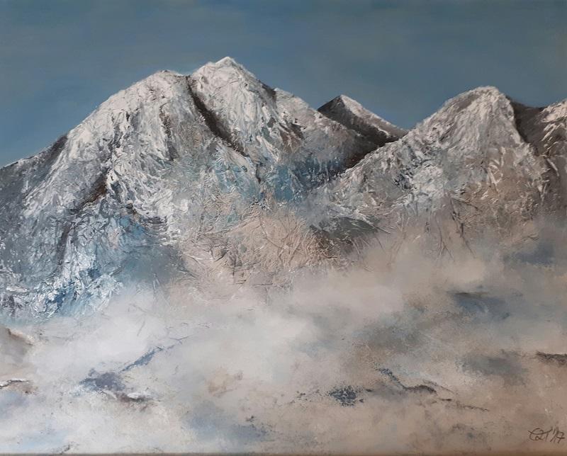 Berglandschaften- abstrakt, mystisch und ausdrucksstark