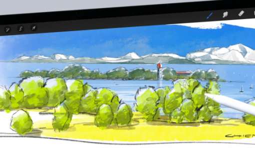 Landschaften sketchen mit dem iPad & Procreate