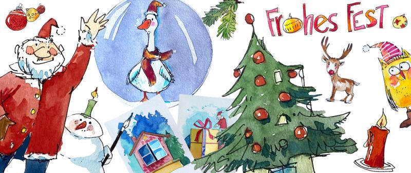 Weihnachtsmotive sketchen! | Kompaktworkshop 14:00 - 16:00 Uhr