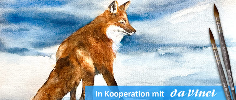 After Work: Das Weiß im (Tier)Aquarell – Der Fuchs