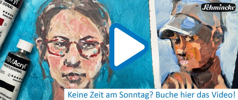 Kompaktkurs: (Aufzeichnung) Einfache Portraits in Acryl