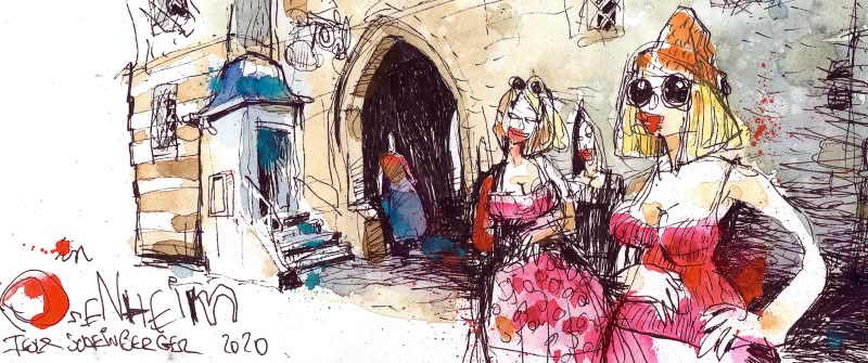 Menschen sketchen mit Humor und Charakter