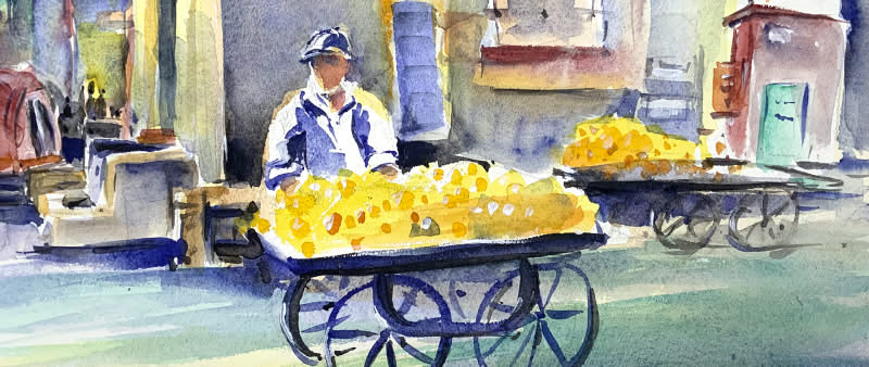 After Work: Menschen in Aquarell